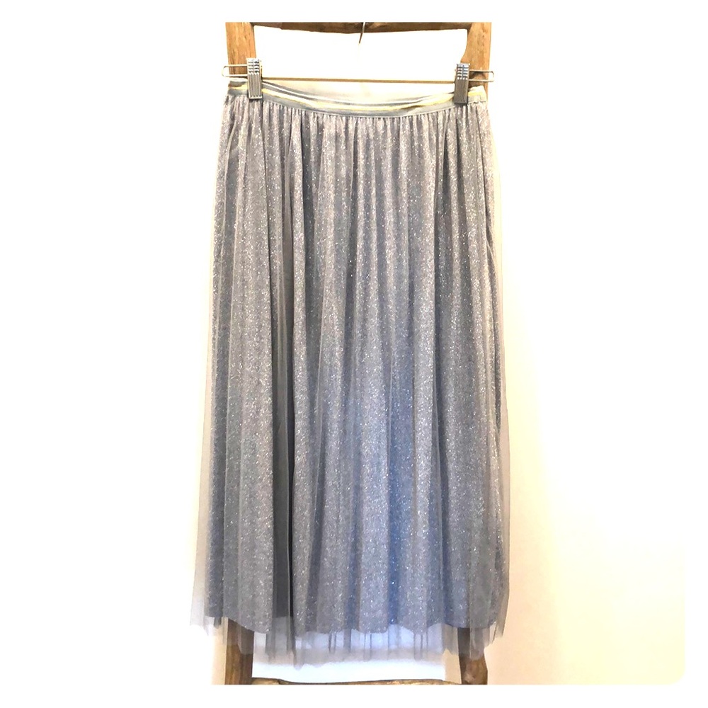 Pleated tulle midi skirt XS/S